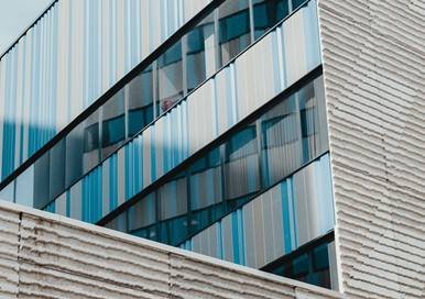 Modern building with large windows