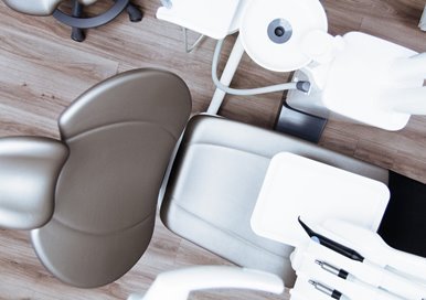 Brown dental chair