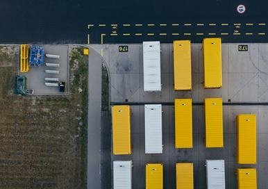 Distribution center aerial view