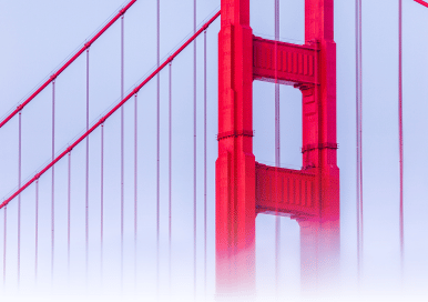 Golden Gate bridge in a fog