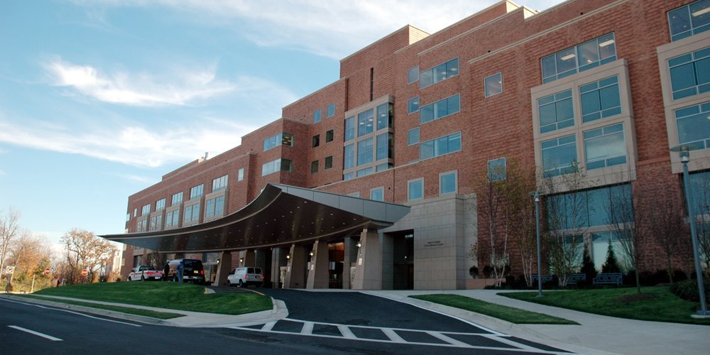 Driveway of a hospital building