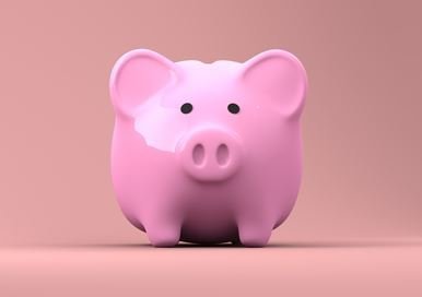 Pink piggy bank