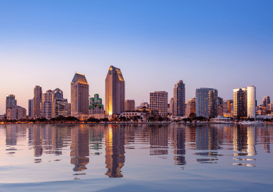 View of San Diego from the waters