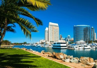 View of san diego from the coast