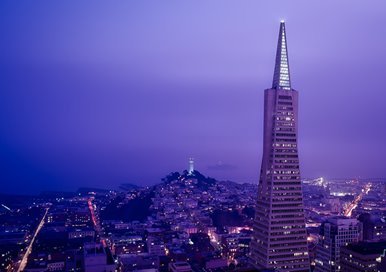 San Francisco skyline at night