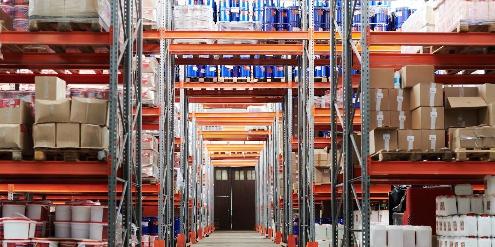 big storage space in a warehouse