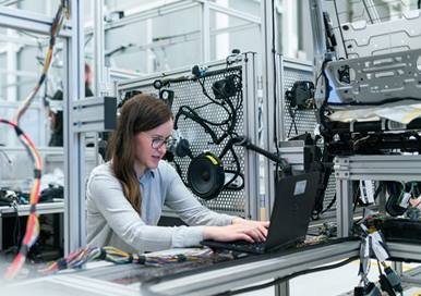 Women working in production